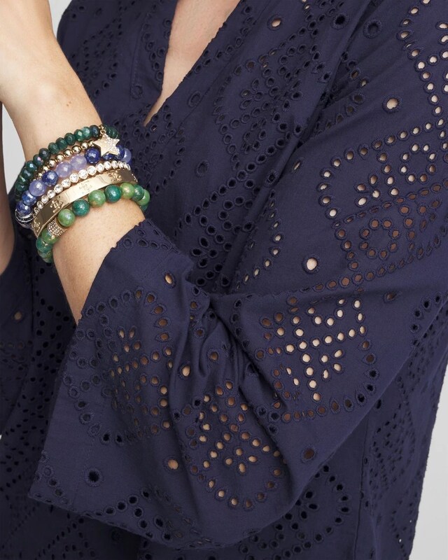 Poplin Deep V-Neck Tunic - image 4